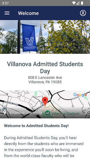 Screenshot of Villanova University Guides