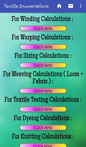 Textile Calculations Screen 2