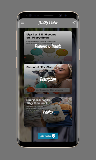Android application JBL Clip 3 Guide screenshort