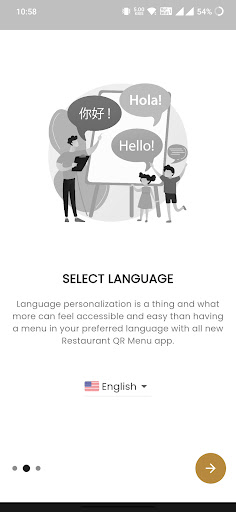 Android application Restaurant QR Menu screenshort