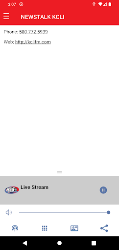 Android application Wright.Media KCLIFM screenshort