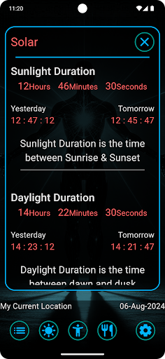 Solar Circadian Clock Screen 3