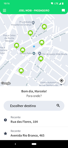 Android application Joel Mobi - Passageiro screenshort
