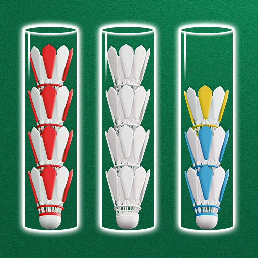 Sort badminton - ball puzzle logo