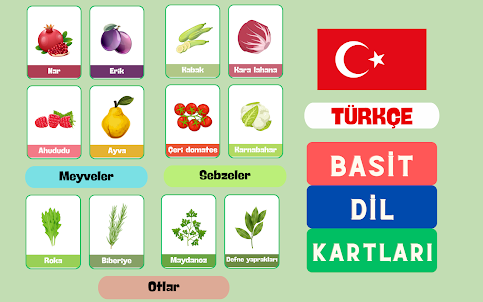 Meyveler ve Sebzeler - Türkçe