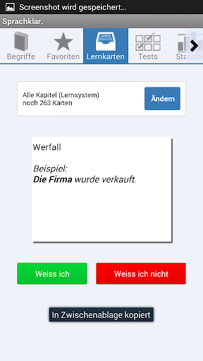 Sprachklar. Screen 3