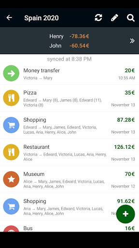 Cuenta: joint spending Screen 2