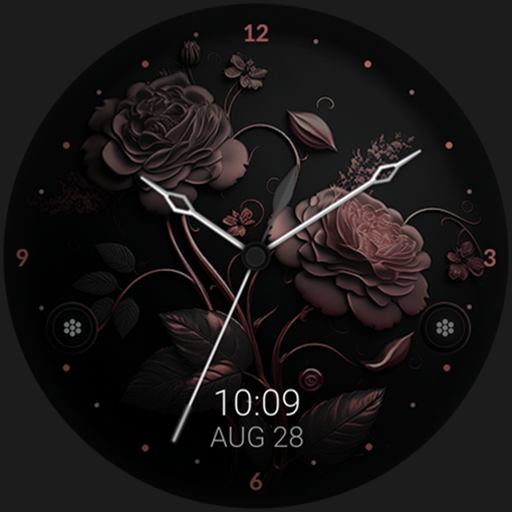 Rose Gold Flowers watch face logo