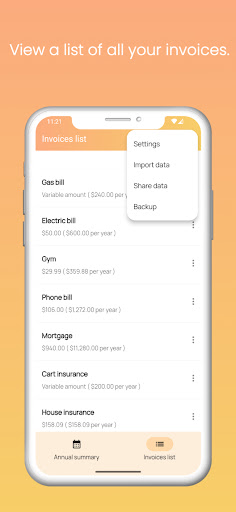 Household Bills Screen 3