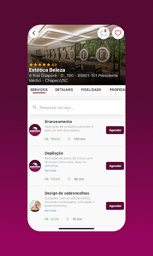 AppBeleza: Cliente Screen 3