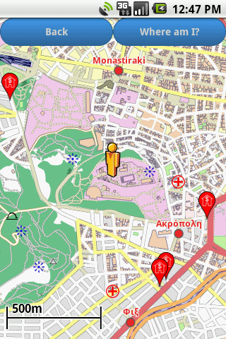 Android application Athens Amenities Map screenshort