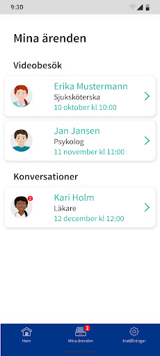 Android application SRC Hälsa Online screenshort