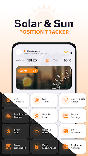 Screenshot of Solar & Sun Position Tracker