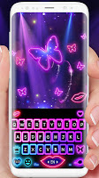 Neon Color Butterfly Keyboard Theme