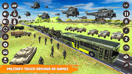 Android application army truck vehicle transport screenshort