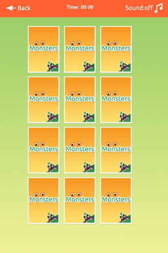 Monsters Memory Match Screen 2