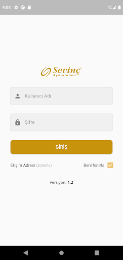 Android application Sevinç Aydınlatma screenshort