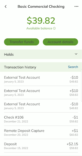 First Internet Bank Screen 3