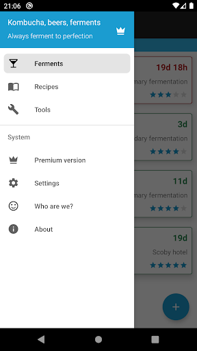 Android application Kombucha, beers and ferments screenshort