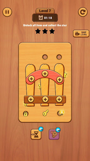 Wood Screws Puzzle: Nut n Bolt Screen 2