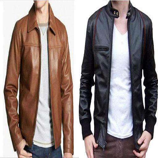 Model of Men's Leather Jacket  Icon