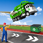 Cover Image of Download City Flying Garbage Truck driving simulator Game 1.5 APK