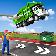 City Flying Garbage Truck driving simulator Game  Icon