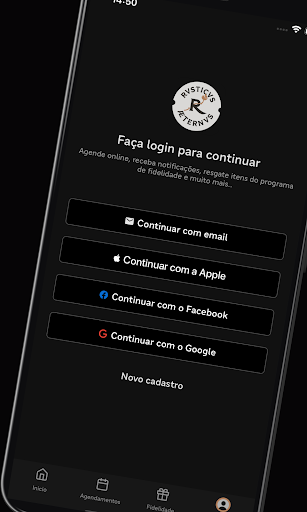 Android application Barbearia Rusticana screenshort