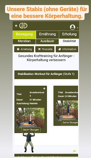 Trainingskonfigurator | SHS Screen 2
