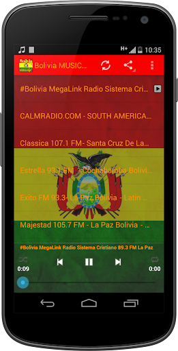 Android application Bolivia MUSIC Radio screenshort