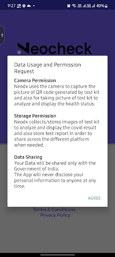 NeoCheck Screen 2