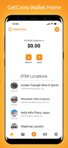 Android application GetCoins Wallet screenshort