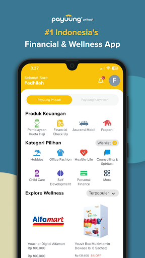 Android application Payuung Pribadi screenshort