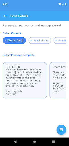 Screenshot of Lawyer Diary & Handbook