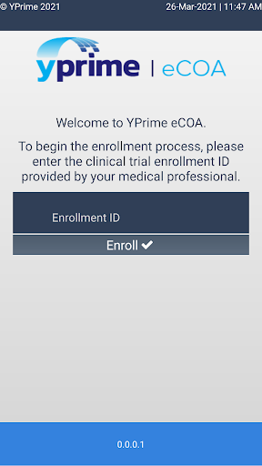 Android application YPrime eCOA screenshort