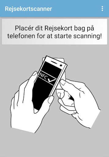 Android application Rejsekortlæser screenshort