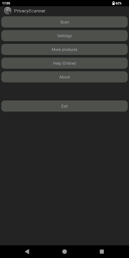 Android application Privacy Scanner (AntiSpy) screenshort