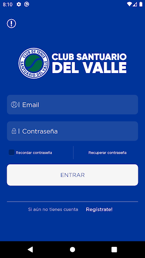 Android application Club Santuario Del Valle screenshort