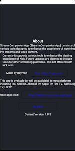 Stream Companion App