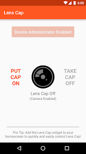 Lens Cap - Disable Camera