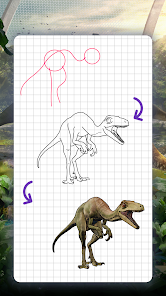 Screenshot 8 Cómo dibujar dinosaurios. Paso android