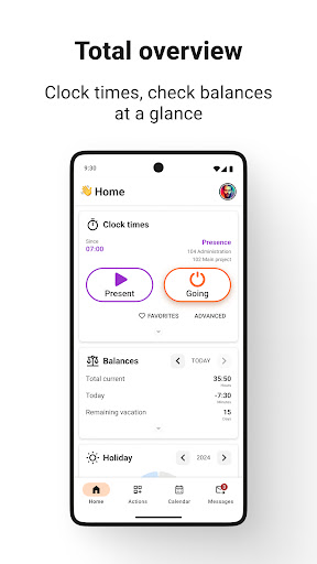 Android application ATOSS Time Control screenshort