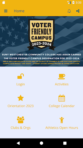 Android application WCC GetInvolved! screenshort