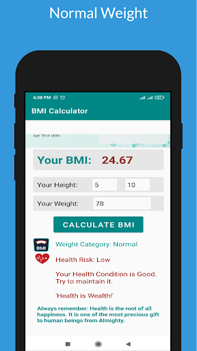 BMI Calculator - Body Mass Screen 2