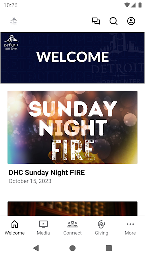 Android application Detroit Hope Center screenshort