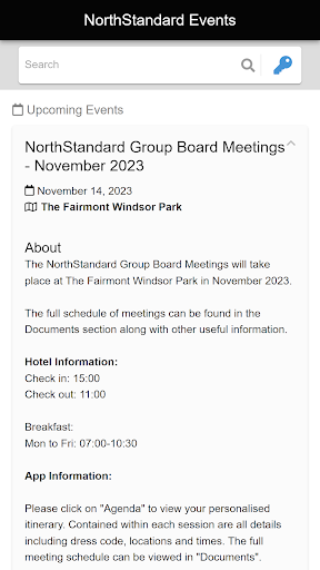 NorthStandard Events Screen 2