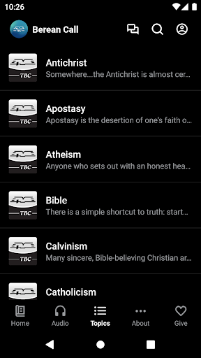 The Berean Call Screen 3