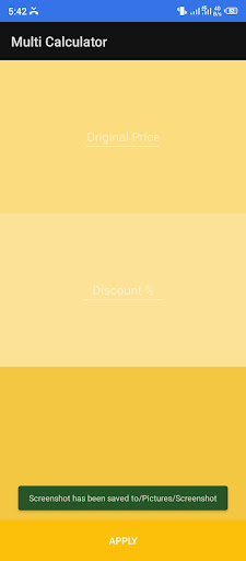 Android application Multi calculator screenshort