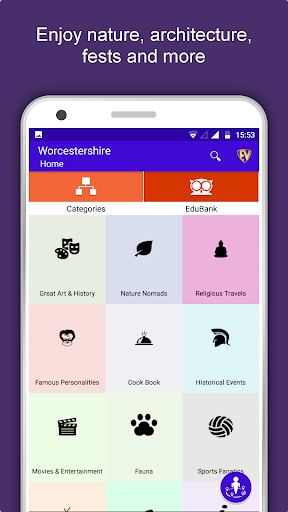 Android application Worcestershire Travel & Explor screenshort