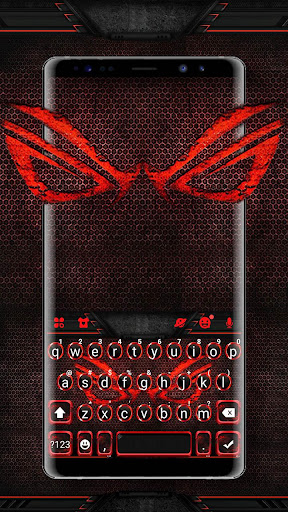 Android application Gaming Red Tech Keyboard Theme screenshort